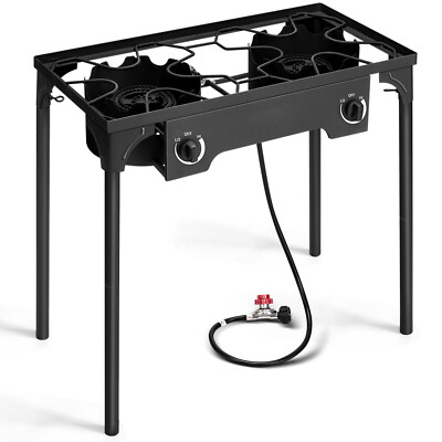 #ad Outdoor 150000 BTU Stove Propane Double Burner Stove Portable Cooker BBQ Grill $68.49