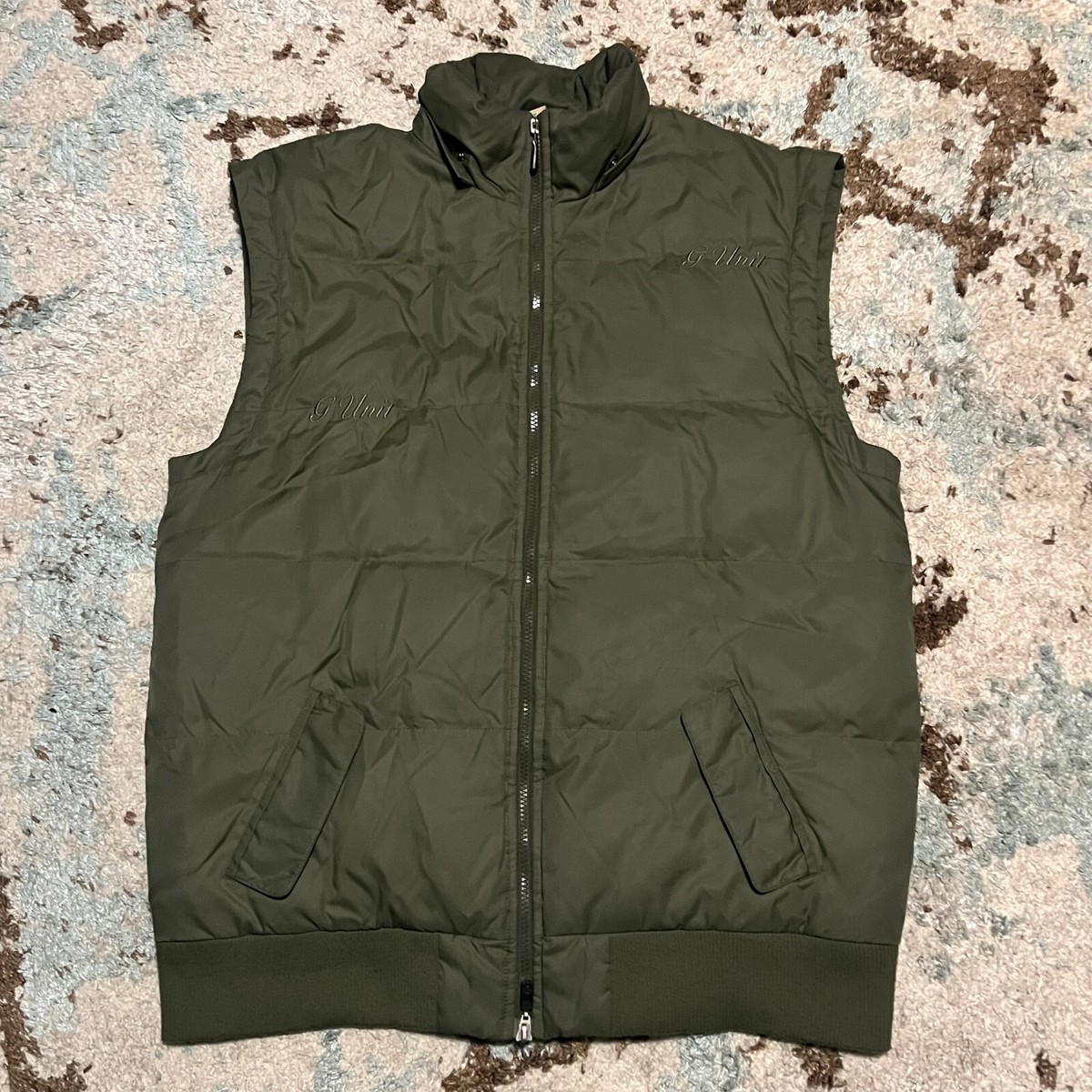 G-Unit Down Puffer Vest Size XL Army Green Y2K | eBay