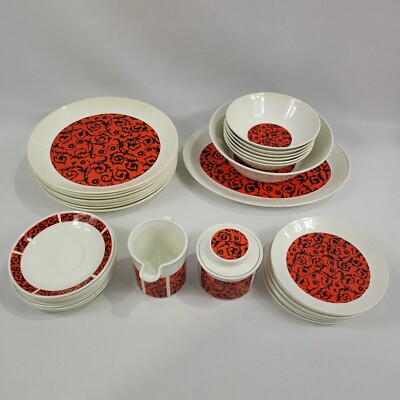 Johnson Bros Snow White Ironstone Madrid Pattern 34 Piece