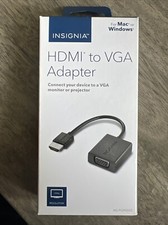 Insignia HDMI to VGA Adapter Black Model NS-PG95503 Laptop Monitor Windows PC