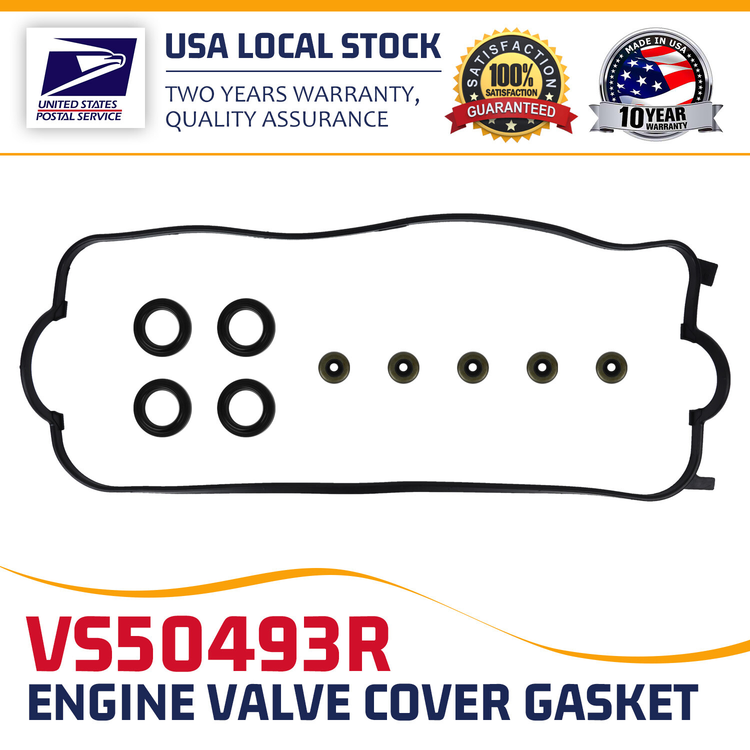 VS50493R Durable Valve Cover Gasket for 1994-2002 Honda Accord 2.3L Engine with Senior Enhanced Sealing