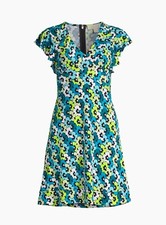 Michael Michael Kors Printed Flutter Sleeve Dress sz large