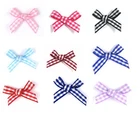 GINGHAM RIBBON BOWS-7MM-CHOOSE YOUR COLOUR