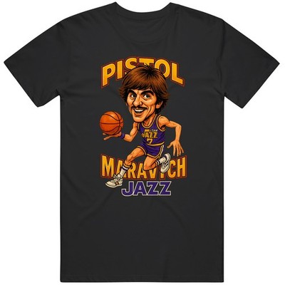 Pistol Pete Maravich Jazz Legend Tee T Shirt