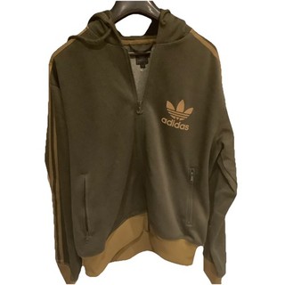 ADIDAS TRACK SUIT TOP JACKET GREEN MENS LRGE SIZE