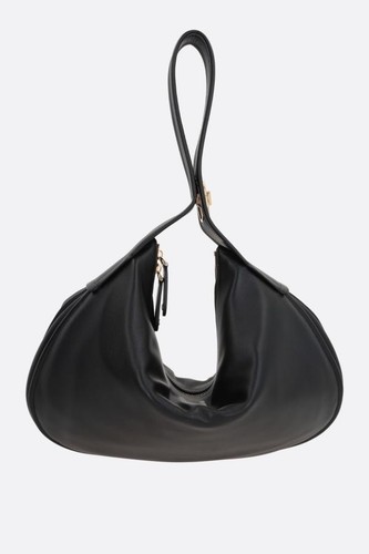 VALENTINO GARAVANI Locker Black Leather Hobo Shoulder Bag New & Authentic