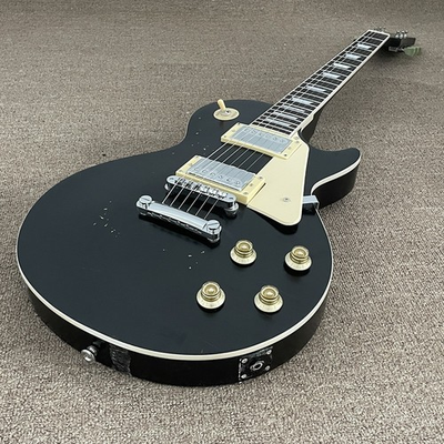 #ad US Warehouse LP Black Electric Guitar Mahogany Body Chrome Parts $219.00