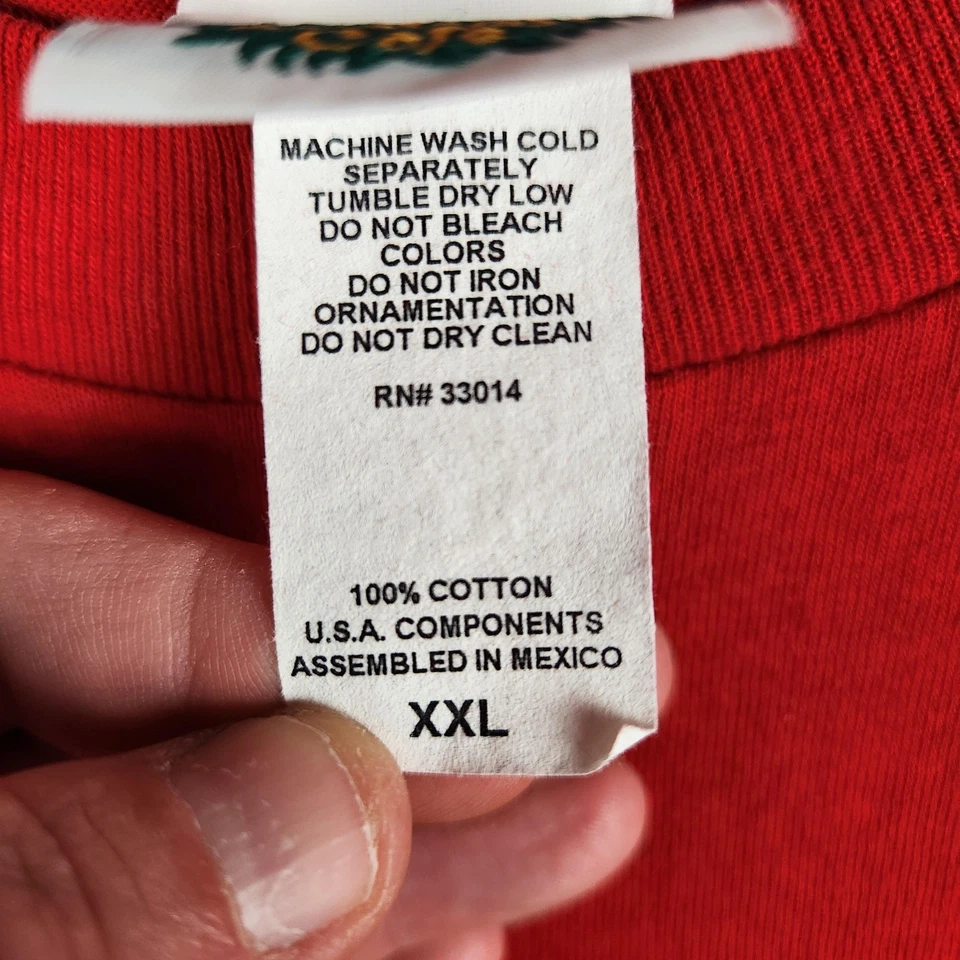 Camisa Café Selva Tropical De Colección Para Hombres 2XL Roja Trump Plaza Gráfico Atlantic City Años 90 Foto 4 de 4