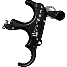 T.R.U. BALL ARCHERY Trident Flex 3 Finger Aluminum Black M Release (TRDF-BK-M)