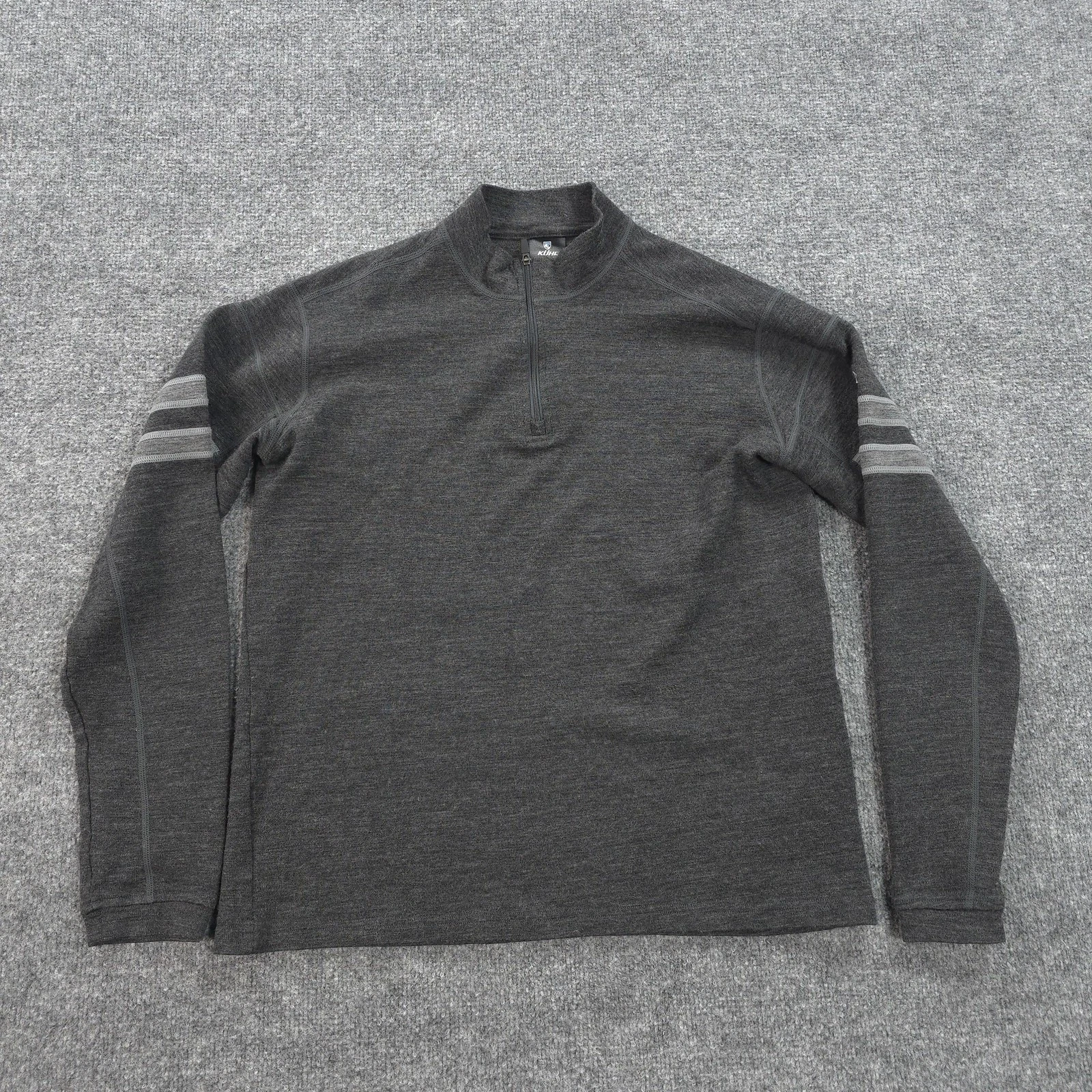 Kuhl Sweater Mens L Gray Team 1/4 Zip 100% Merino Wool Hiking Base Layer Hiking
Opens in a new windo