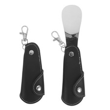 2 Pcs Small Shoehorn for Travel Foldable Horns Men Boots Metal Shoehorns