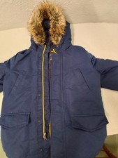 Boys Medium Polo Ralph Lauren Winter Puffer Jacket w/ Fur Hood Down Filled Navy