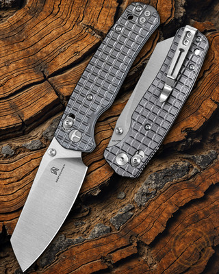 Bestech Knives Wing Folding Knife 3.13'' 10Cr15CoMoV Steel Blade Stainless Handle