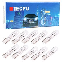 10X Tecpo Glassockel Birne Innenraum Tacho Beleuchtung W2X4.6D 12V 1.2W Lampe