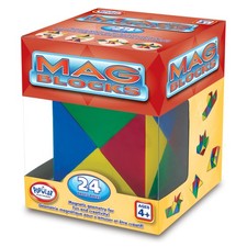 New - Popular Playthings Mag Blocks 24 Piece Set - Ages 4 1 players