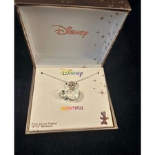 Fine Silver Plated Minnie Mouse Necklace