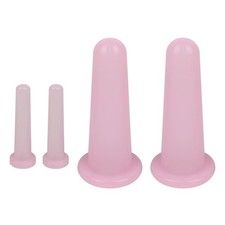 4 Pcs Facial Cupping Set, Silicone Cupping Set, Massage Cupping for Face, Body,