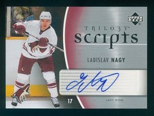 2006-07 UD Trilogy Scripts #TS-LN Ladislav Nagy Certified Autograph Coyotes