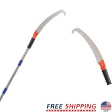 14FT Pole Saw Tree Trimming Long Extension Pruning Saw Blade Manual Pole