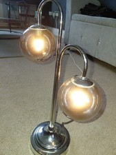 Dunelm Dual Touch Lamp Silver Chrome