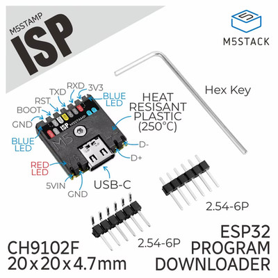 Official M5Stamp ISP Serial Programmer Module (CH9102)