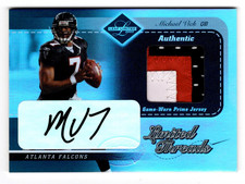MICHAEL VICK 2003 LEAF LIMITED PATCH AUTO LIMTED THREADS PRIME /25 #LT-75