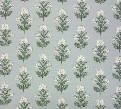 BALLARD DESIGNS ISABELLE BLOOM SPA BLUE FLORAL MULTIUSE FABRIC BY THE YARD 54"W - Image 1 of 4