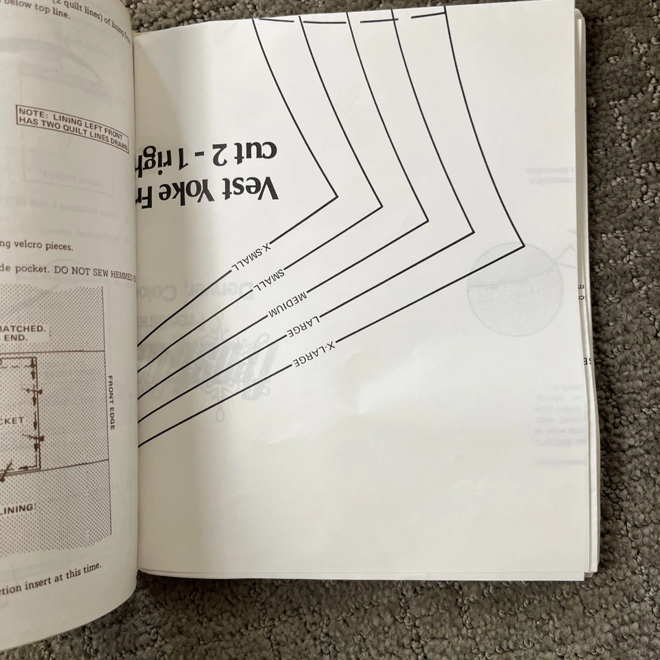 Frostline Sew Kits High Country Vest Blue 1981 Pattern Fabric Vintage Rare XS/S - Image 4 of 4