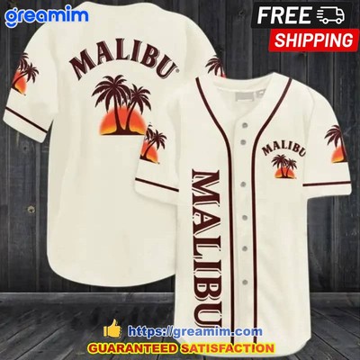 Malibu Rum Beige Version Party Baseball Jersey
