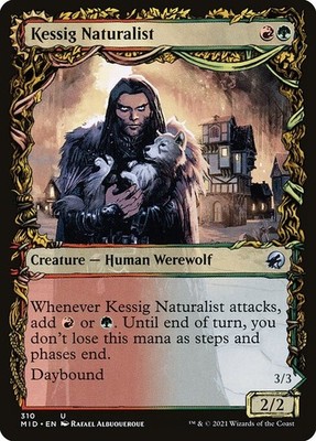 [MTG] Kessig Naturalist // Herr des Ulvenwaldes (Vitrine) (310) (MID) LP-HP