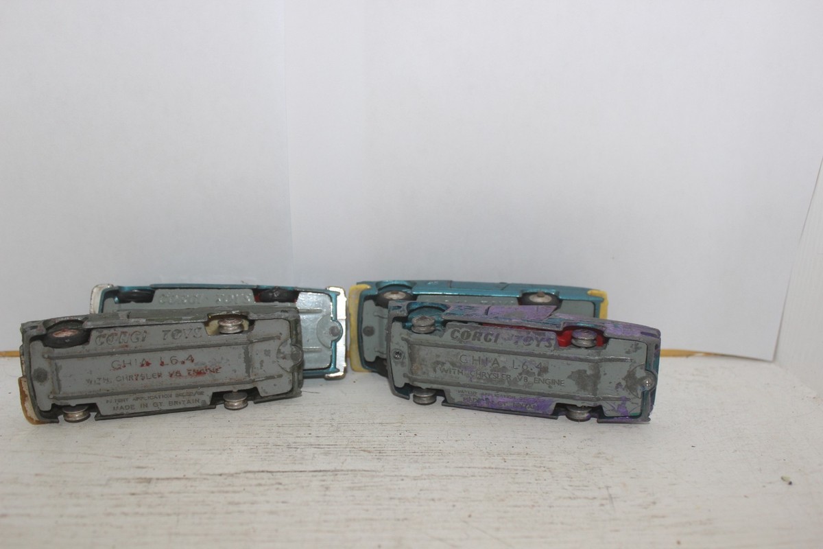 ORIGINAL 4 CORGI TOYS GHIA L6.4 CHRYSLER V8 (241) (G10) | eBay UK