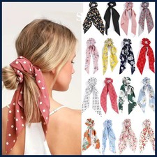 Fashion Dots Scrunchies Long Hair Rope Korean Hair Ties for Women Ponytail Scarf