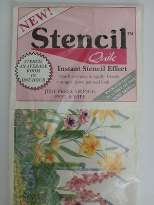 Stencil Quick  Picket Fence Flowers Water Release Transfers 26.25 Ft. 1999 Decal