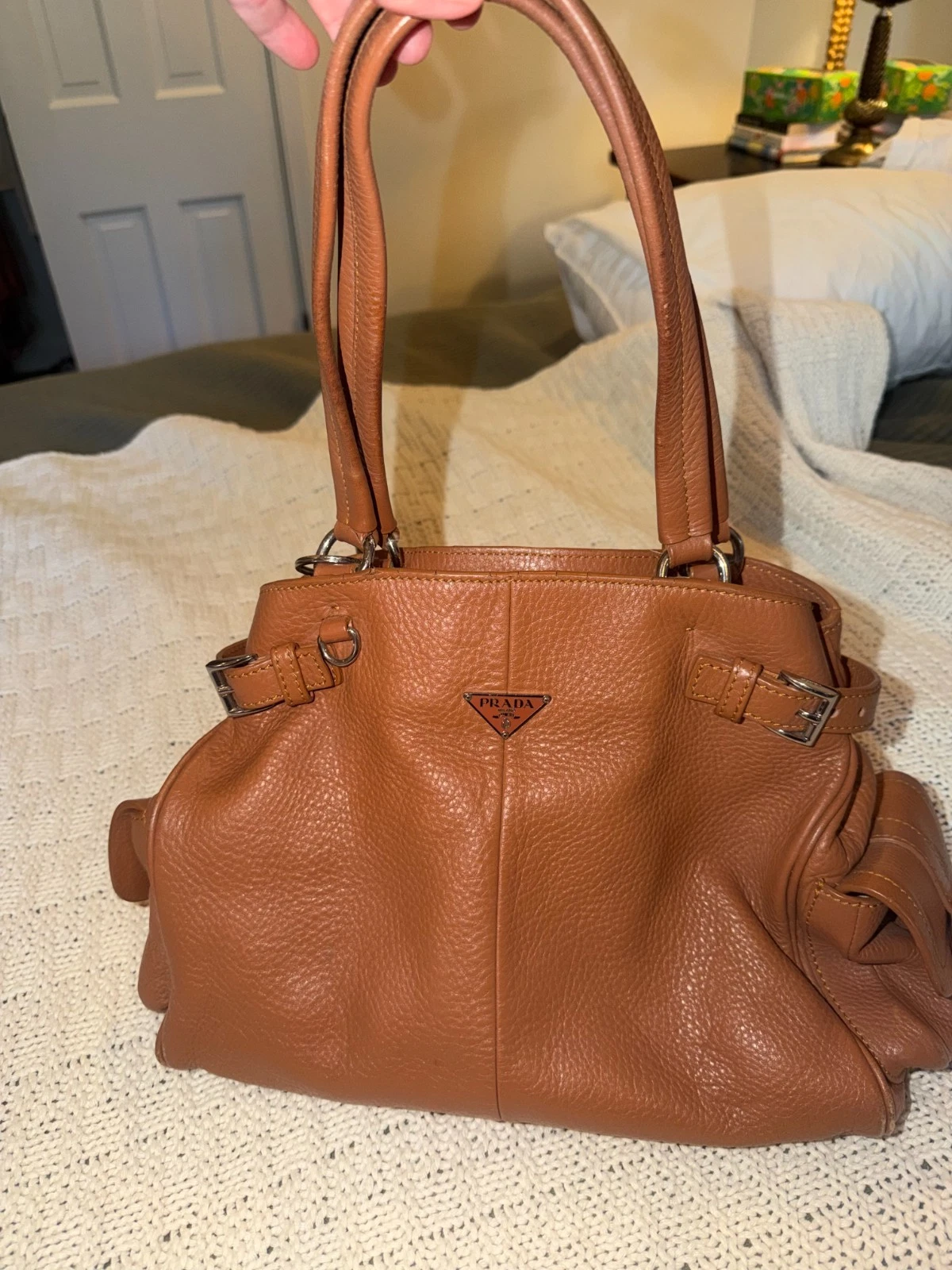Authentic Prada Vitello Daino Leather Tote Bag (c. '09 - '11) w/Auth Card
