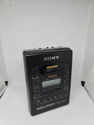 Working Sony Walkman Cassette WM-F2085 Black Vintage