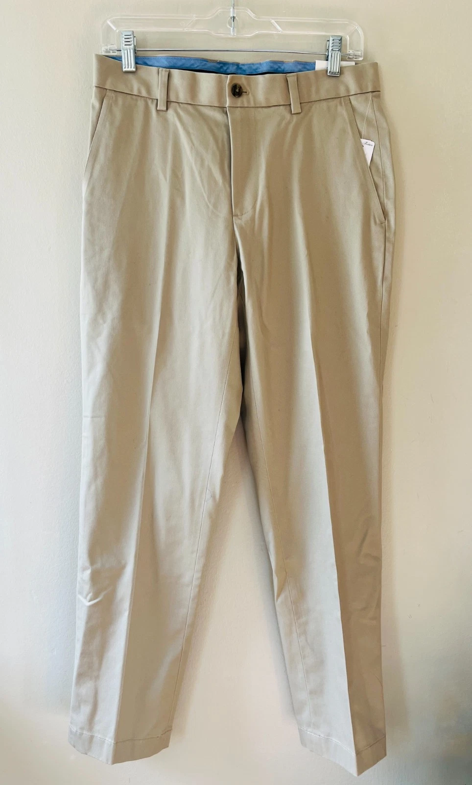 NWT Brooks Brothers Advantage Chino Flat Front Milano Wrinkle Free Pants 30x30