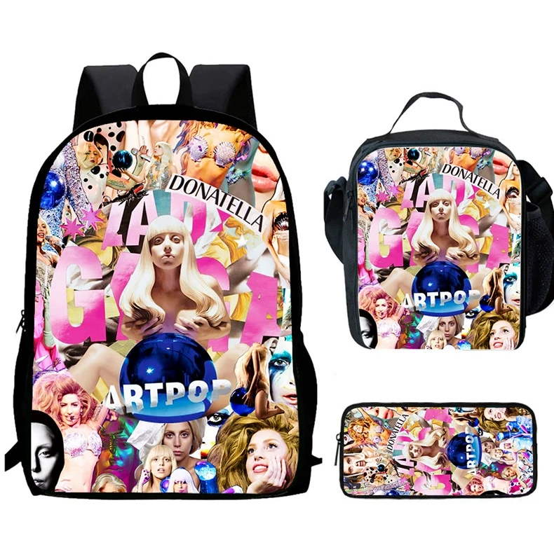 Girls Ld ga Backpack Set with Lunch Bag and Pencil Case