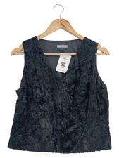 HIRSCH Damen Fellweste Schwarz Gr. 42;XL Casual Kunstfell Weste