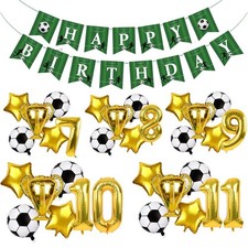 Football Birthday balloons Boys Age set foil latex gift Kids Party Decoration