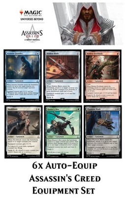 Auto-Equip x6 (1/ea) - Assassin's Creed - Equipment Set - CUC NM MTG