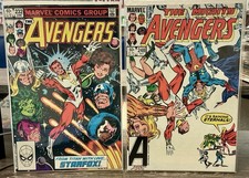 1983-84 Marvel Mighty Avengers 232 & 248 Both VF+ Starfox Joins 232 Eternals 248