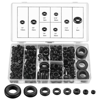 Rubber Grommet Kit 300 Pcs 8 Sizes Wire Hole Gaskets Firewall Automotive Set