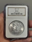 1887- P Morgan Dollar NGC MS64