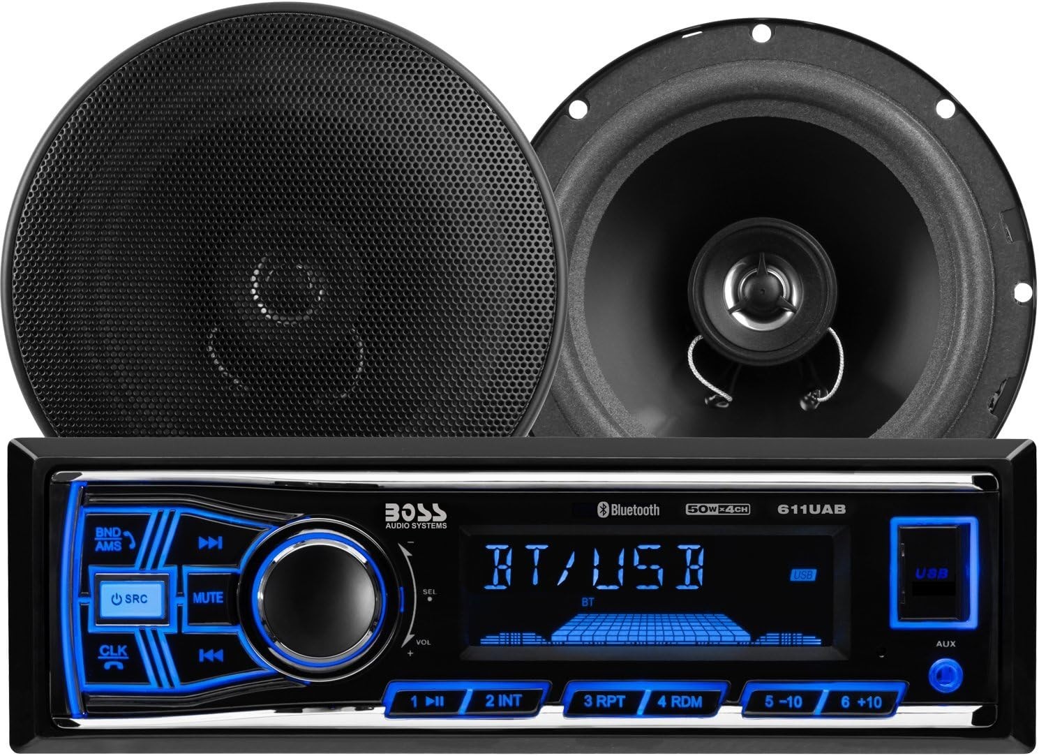 BOSS Audio Systems 638BCK Car Stereo Package with Single Din