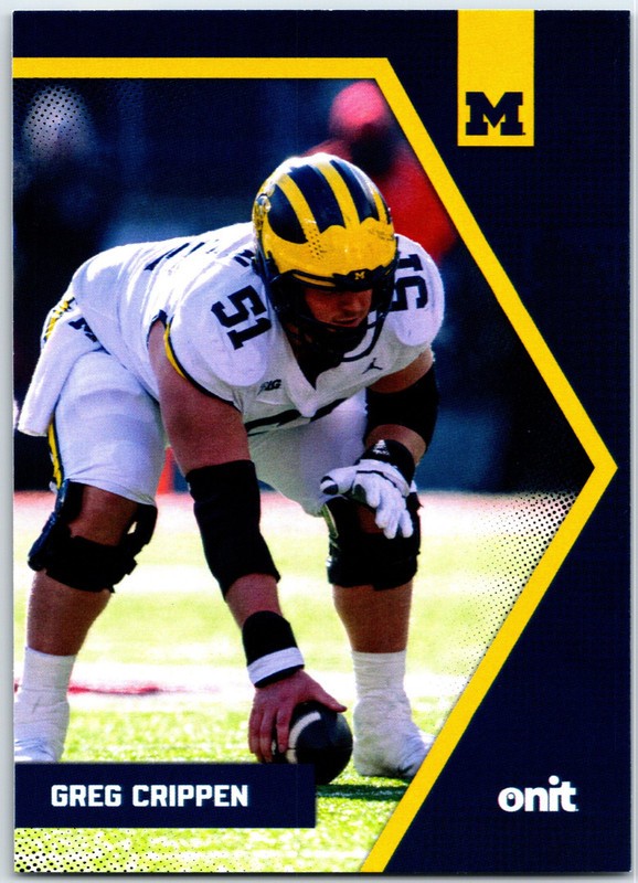 #B-31 Greg Crippen, OL 2025 ONIT Michigan Wolverines Football Base