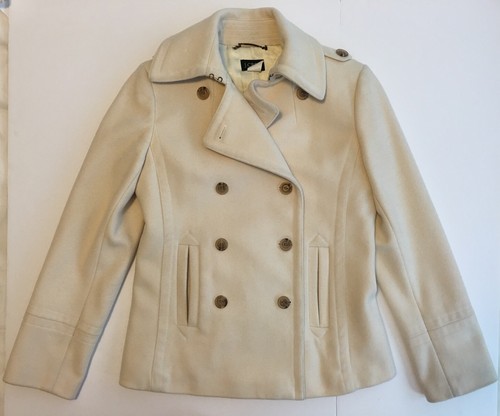 J.Crew Cream Ivory 100% Wool Lined Pea 