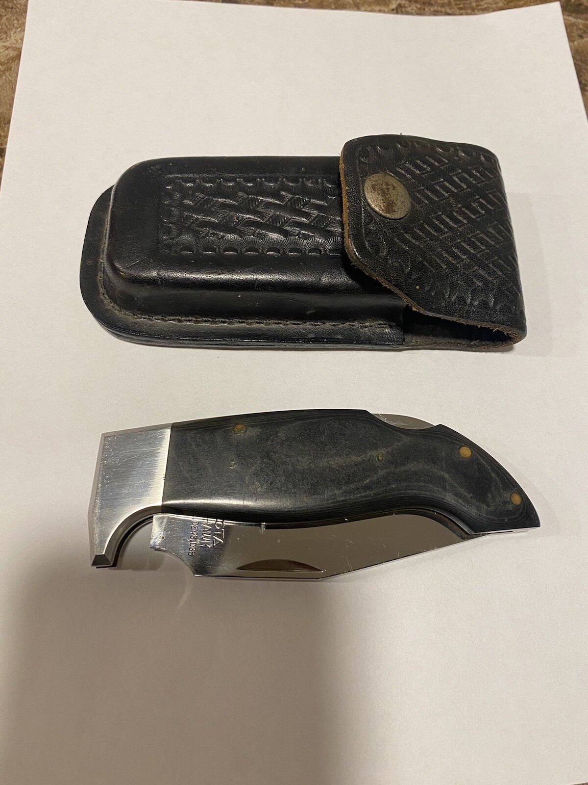 LAKOTA KNIVES PRO HAWK KNIFE MOKI JAPAN WITH LEATHER SHEATH eBay