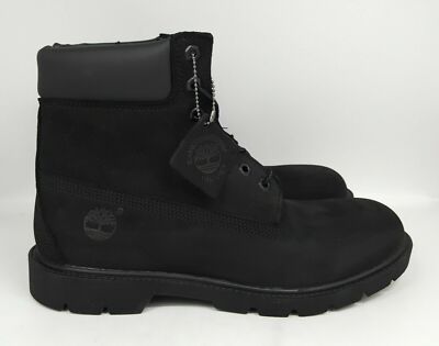 Timberland Men's 6'Inch Basic Waterproof Suede Nubuck Boots Black