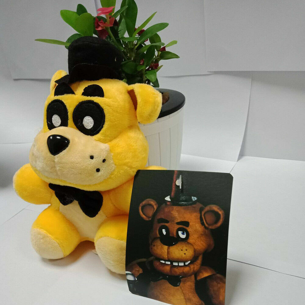 Five Nights at Freddy's FNAF Plushie Toys Purple Shadow And Gold Bear Plush  2PCS