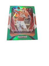 Trevor Lawrence 2021 Panini Prizm Draft Picks Green Prizm All American RC #181